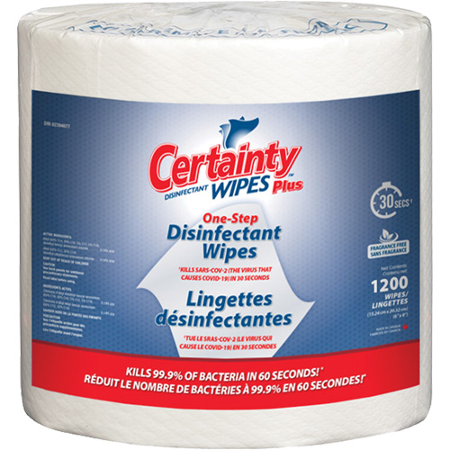 Plus Disinfectant Wipes, 8" x 6", 1200 Count Distribution Élite MP