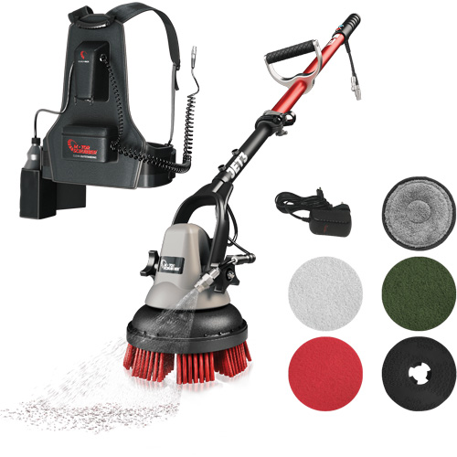 Portable Handheld Scrubber MSJET with Backpack, Polisher/Scrubber Distribution Élite MP