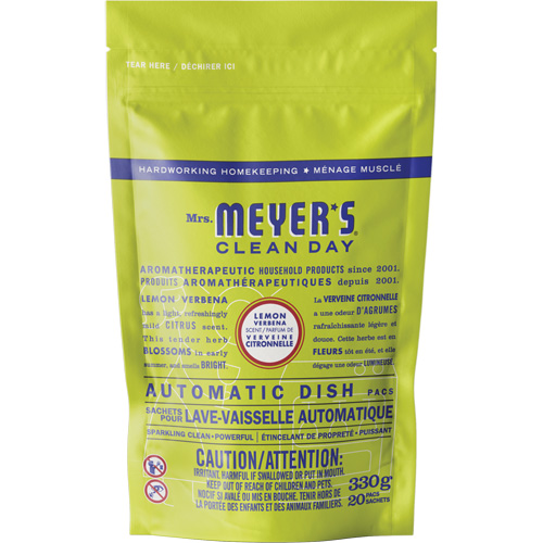 Sachets de d&eacute;tergent pour lave-vaisselle automatique Mrs. Meyer's Clean Day, Capsules, 330 g, Verveine citronnelle Distribution Élite MP