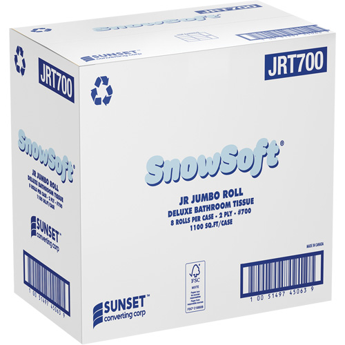 Snowsoft Deluxe Bathroom Tissue, Jumbo Roll, 2 Ply, White Distribution Élite MP