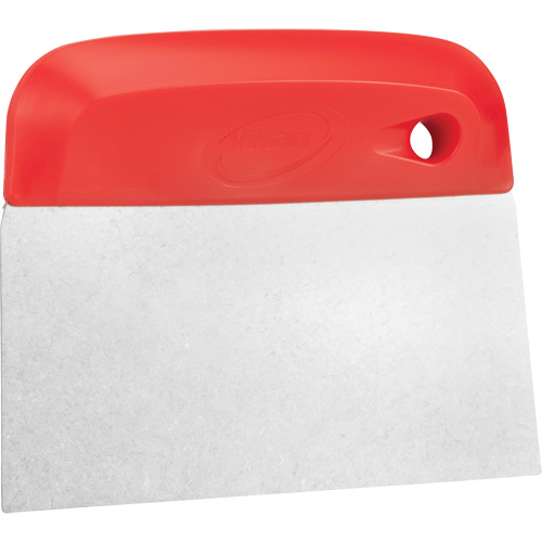 Flexible Stainless Steel Dough Cutter/Scraper, Red, 4-1/2" W x 5-3/4" L Distribution Élite MP