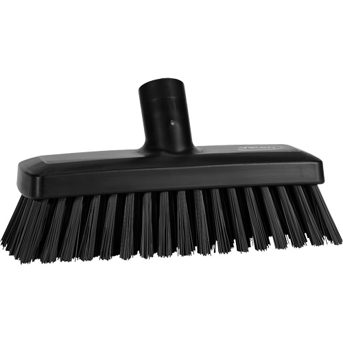 Compact Wall/Deck Broom, Stiff Bristles, 8-9/10", Polyester/Polypropylene, Black Distribution Élite MP