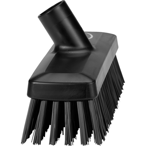 Compact Wall/Deck Broom, Stiff Bristles, 8-9/10", Polyester/Polypropylene, Black Distribution Élite MP