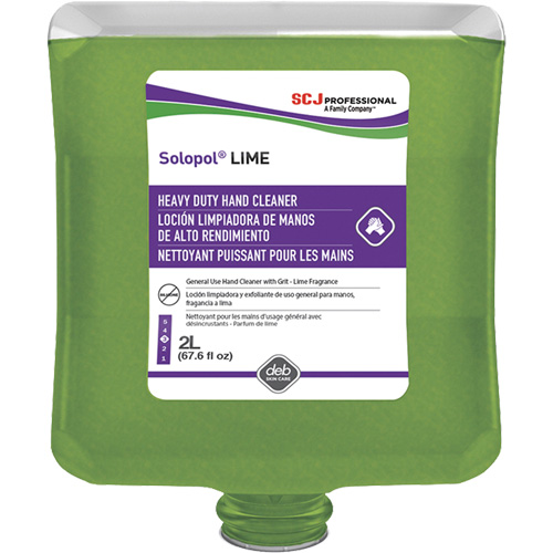 Savon de puissance moyenne pour les mains Solopol, Pierre ponce, 2 L, Cartouche en plastique, Lime Distribution Élite MP