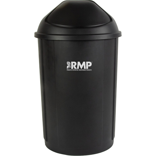 Half-Round Garbage Bin with Lid, Polyethylene, 21 US gal. Distribution Élite MP