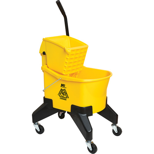 Seau & essoreuse pour vadrouille Grizzly, Pression vers le bas, 8 gal. US (32 pintes), Jaune Distribution Élite MP
