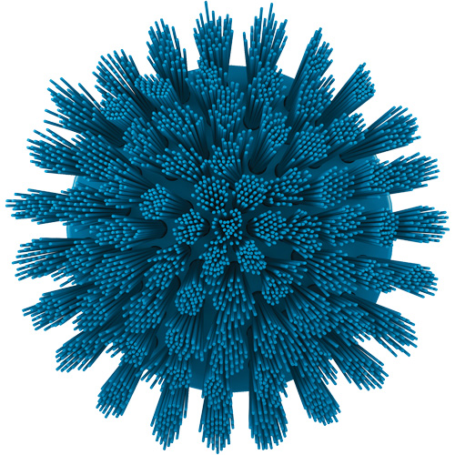 HyDrive Round Drill Brush, Extra Stiff Bristles, 3-1/10" Long, Blue Distribution Élite MP