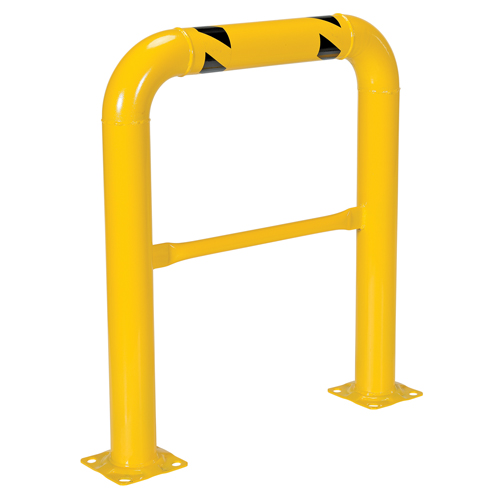 Garde-corps &agrave; profil &eacute;lev&eacute; pour machines, 3' la x 3,5' h, Jaune Distribution Élite MP
