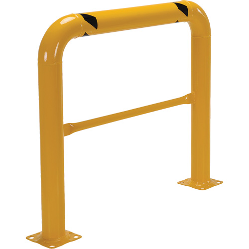 Garde-corps &agrave; profil &eacute;lev&eacute; pour machines, 4' la x 3,5' h, Jaune Distribution Élite MP