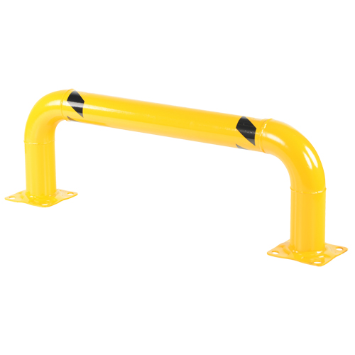 Garde-corps &agrave; profil bas pour rayonnages, 4' la x 1,4' h, Jaune Distribution Élite MP