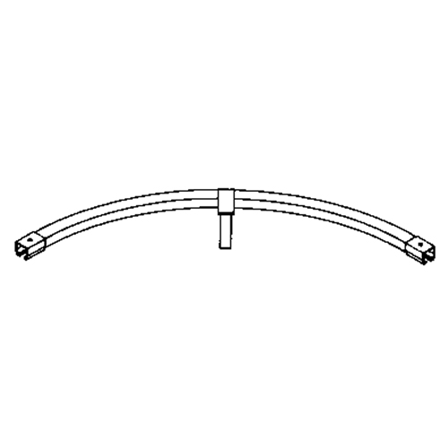 Floor Mounted 90° Curved Curtain Partition Track, 3' L Distribution Élite MP