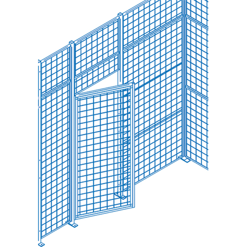Composantes pour partitions & cloisons grillag&eacute;es - Portes battantes, 3' la x 7' h Distribution Élite MP