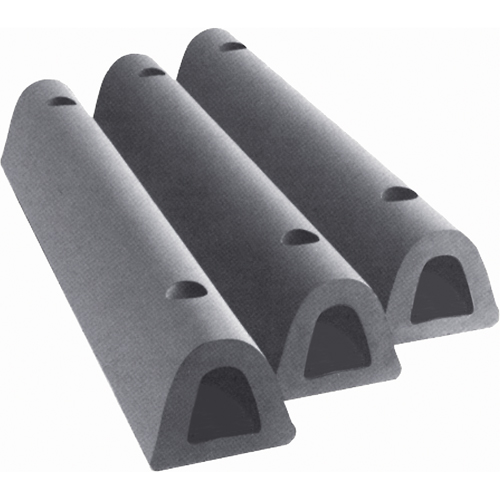 D&eacute;fenses de quai en caoutchouc refoul&eacute;, Caoutchouc, 4-1/2" la x 24" lo x 3-3/4" p Distribution Élite MP