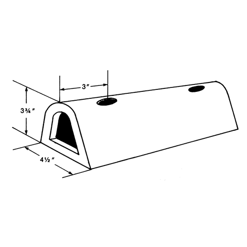 D&eacute;fenses de quai en caoutchouc refoul&eacute;, Caoutchouc, 4-1/2" la x 12" lo x 3-3/4" p Distribution Élite MP