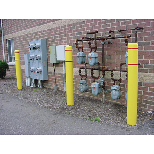 Polyethylene Bollard Covers, 4-1/2" Dia. x 52" L, Yellow Distribution Élite MP