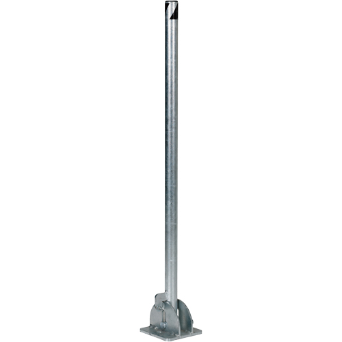 Fold-Down Bollards, Steel, 42" H x 1-3/4" W, Silver Distribution Élite MP