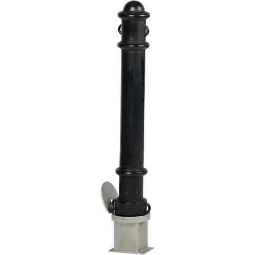 Removable Ornamental Bollards, Steel, 40" H x 4-1/2" W, Black Distribution Élite MP