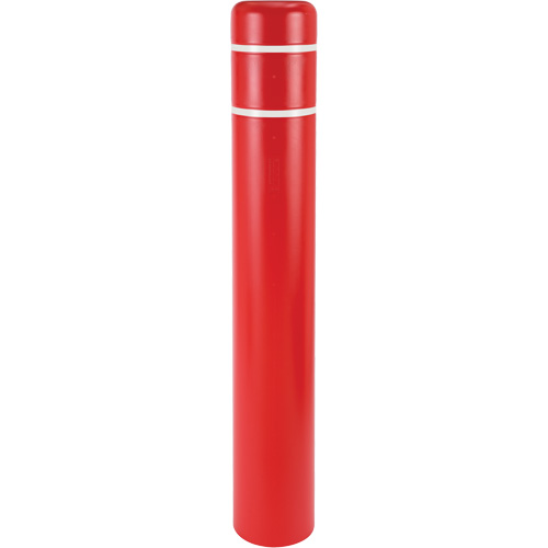 Polyethylene Bollard Covers, 4-1/2" Dia. x 64" L, Red Distribution Élite MP