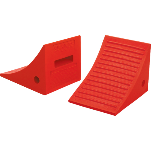 Cales-roue pour usage g&eacute;n&eacute;ral, Polyur&eacute;thane, Orange, 8" la x 11-1/4" p x 8-1/4" h Distribution Élite MP