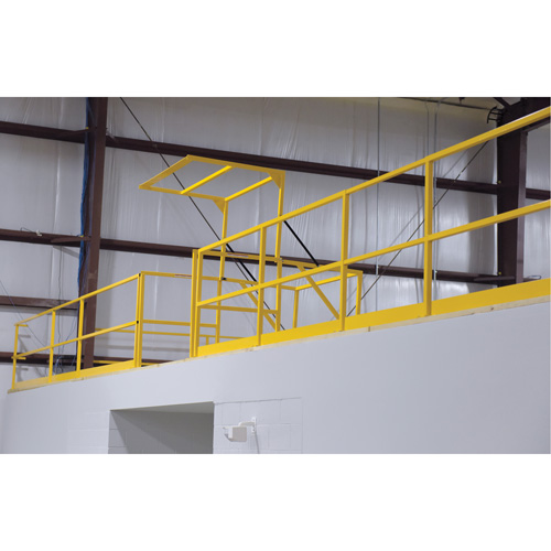 Barri&egrave;re de s&eacute;curit&eacute; pour mezzanine, 68-1/2" lo x 42" ha, 80-1/16" &eacute;lev&eacute;e, Jaune Distribution Élite MP