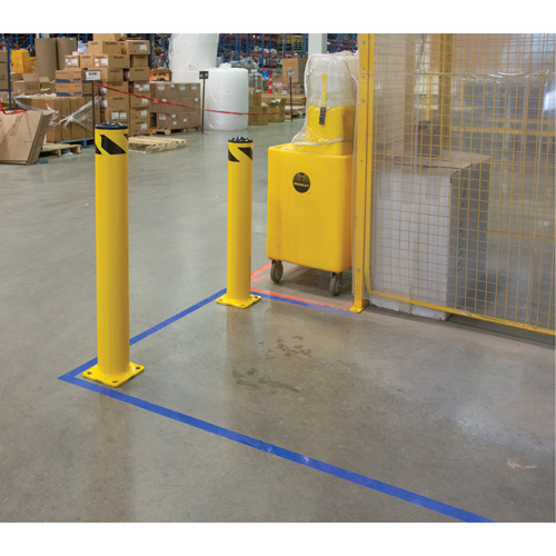 Butoir de s&eacute;curit&eacute;, Acier, 42" h x 5-1/2" la, Jaune Distribution Élite MP