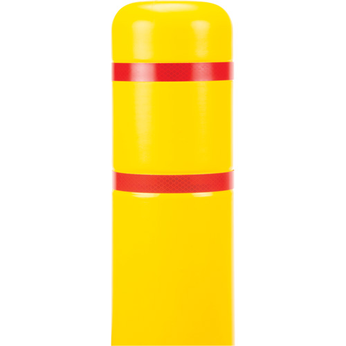 Capuchon en poly&eacute;thyl&egrave;ne pour borne de protection, 4-1/2" dia. x 52" l, Rouge/Jaune Distribution Élite MP