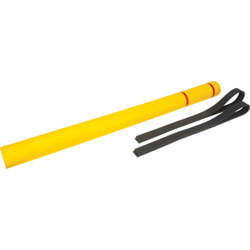 Capuchon en poly&eacute;thyl&egrave;ne pour borne de protection, 4-1/2" dia. x 64" l, Rouge/Jaune Distribution Élite MP