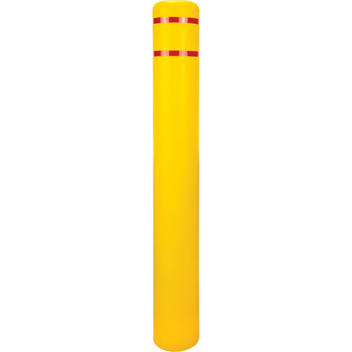 Polyethylene Bollard Cover, 6-5/8" Dia. x 52" L, Red/Yellow Distribution Élite MP