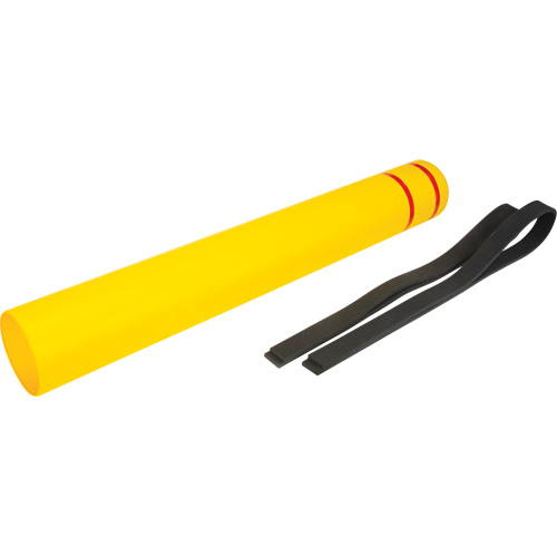 Polyethylene Bollard Cover, 6-5/8" Dia. x 52" L, Red/Yellow Distribution Élite MP