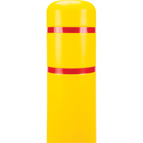 Capuchon en poly&eacute;thyl&egrave;ne pour borne de protection, 6-5/8" dia. x 60" l, Rouge/Jaune Distribution Élite MP