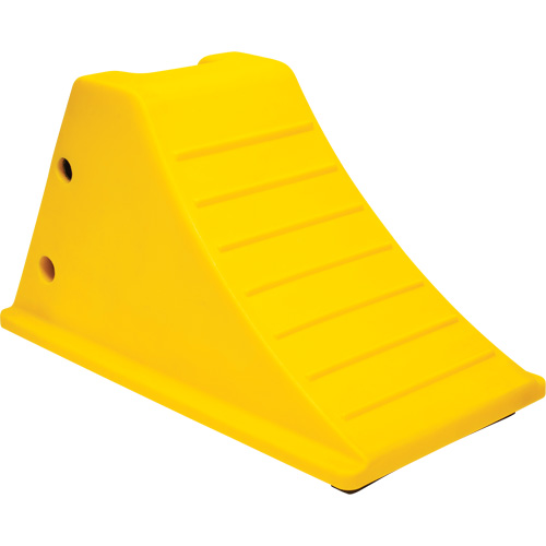 Wheel Chocks with Rubber Tread, Polyurethane, Yellow, 11-1/4" W x 21" D x 12-1/4" H Distribution Élite MP