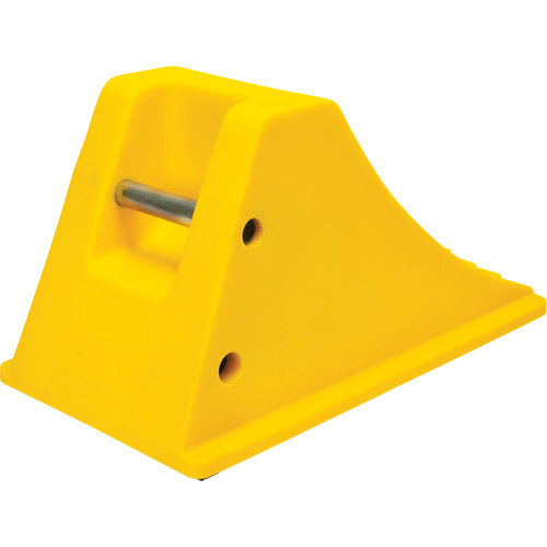 Wheel Chocks with Rubber Tread, Polyurethane, Yellow, 11-1/4" W x 21" D x 12-1/4" H Distribution Élite MP