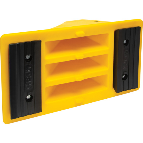 Wheel Chocks with Rubber Tread, Polyurethane, Yellow, 11-1/4" W x 21" D x 12-1/4" H Distribution Élite MP