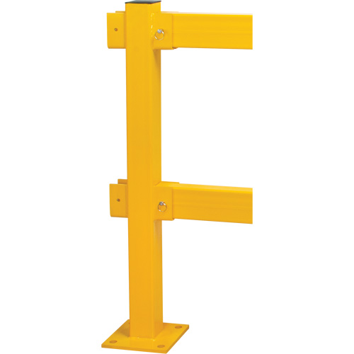 In-Line Post for Light-Duty Guard Rails, Steel, 42" H, Safety Yellow Distribution Élite MP