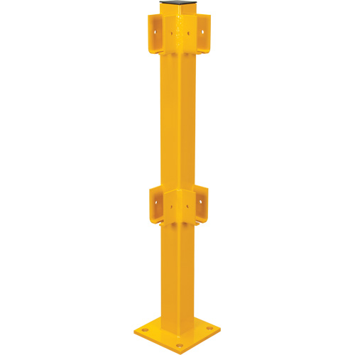 Corner Post for Light-Duty Guard Rails, Steel, 42" H, Safety Yellow Distribution Élite MP