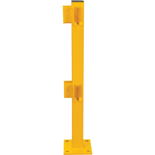 Corner Post for Light-Duty Guard Rails, Steel, 42" H, Safety Yellow Distribution Élite MP