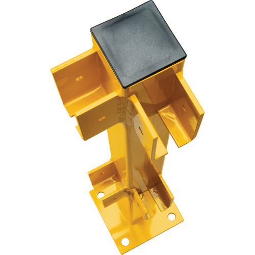 Corner Post for Light-Duty Guard Rails, Steel, 42" H, Safety Yellow Distribution Élite MP
