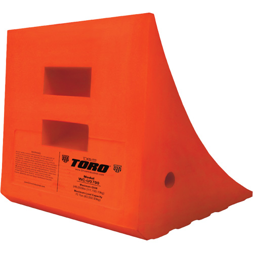 70 Ton Large Equipment Wheel Chock, Urethane, Orange Distribution Élite MP