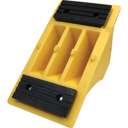 75 Ton Large Equipment Wheel Chock with Grip Pads, Urethane, Yellow Distribution Élite MP