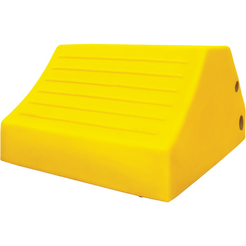 165 Ton Large Equipment Wheel Chock with Handle & Hole, Urethane, Yellow Distribution Élite MP
