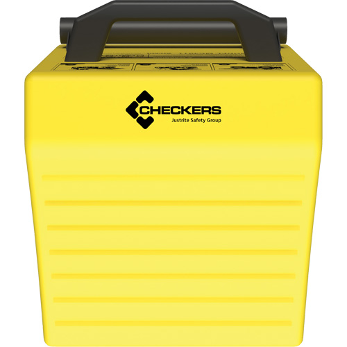 Cale de roue ultra-robuste pour l'exploitation mini&egrave;re Checkers Safety, PEHD, Jaune, 14-1/2" la x 17-1/2" p x 16" h Distribution Élite MP