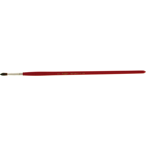 Pinceau de forme ronde pour marquage, Largeur de la brosse de 3/16", Soie de chameau, Manche &agrave; Bois Distribution Élite MP