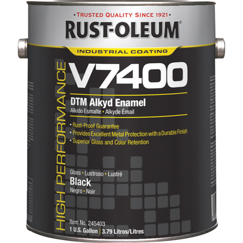 Peinture d&eacute;mail DMT alkyde V7400 System 340 &agrave; haut rendement, Noir, Tr&egrave;s brillant, Gallon Distribution Élite MP
