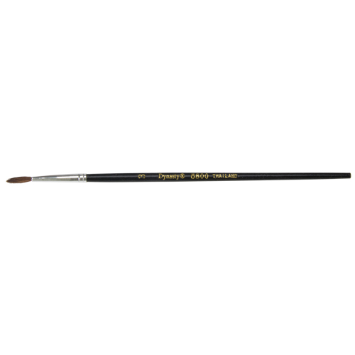 Black Pointed Bristle Artist Brush, 2.1 mm Brush Width, Camel Hair, Wood Handle Distribution Élite MP