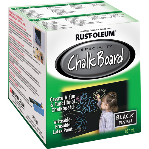 Chalk Board Paint, 877 ml, Can, Black Distribution Élite MP