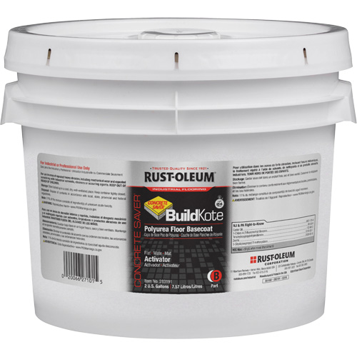Concrete Saver&reg; BuildKote Polyurea Floor Coating Primer Part B, 2 Gal., Pail, Clear/Tint Base Distribution Élite MP