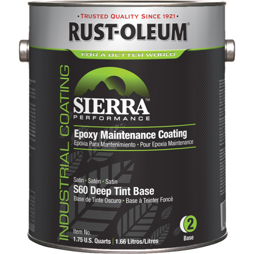 Sierra Performance S60 Water-Based Epoxy Maintenance Coating Deep Base, Gallon, Tint Base Distribution Élite MP
