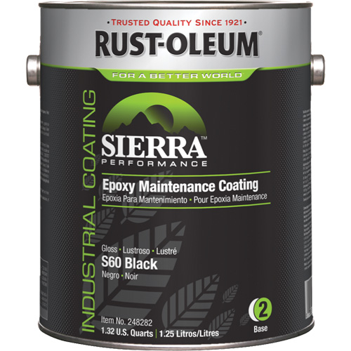 Sierra S60 Water-Based Epoxy Maintenance Coating Part 2 Base, Gallon, Black Distribution Élite MP