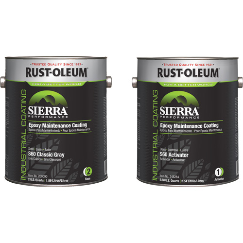 Sierra S60 Water-Based Epoxy Maintenance Coating Kit, Gallon, Grey Distribution Élite MP