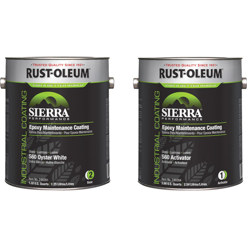Trousse de rev&ecirc;tement dentretien &eacute;poxydique &agrave; base deau Sierra S60, Gallon, Blanc Distribution Élite MP